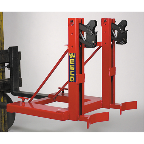Gator Grip Forklift Attachment for Drum Handling, For 30 US Gal. (25 Imperial Gal.) / 50 US Gal. (41.6 Imperial Gal.) / 80 US Gal. (66.6 Imperial Gal.) Trail Hammer and Bolt