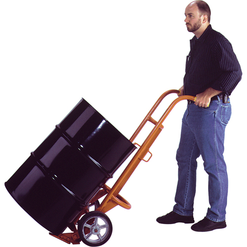 Chariots ergonomiques pour baril, Fabriqu&eacute; en Acier, 55 - 85 gal. US (45 - 70 gal. imp.) Trail Hammer and Bolt