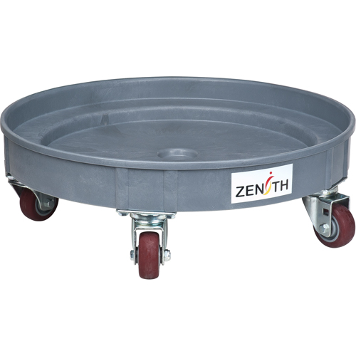 Socle roulant pour baril de confinement des fuites, 24,25" dia. X 7,625" h, Cap. de d&eacute;versement 1,5 gal. US Trail Hammer and Bolt