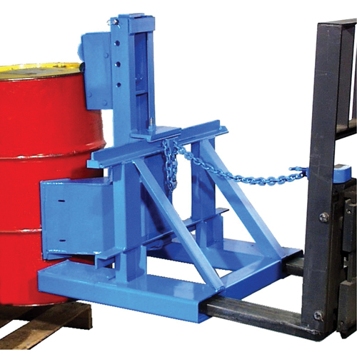 Manipulateur de barils MORSPEED 1500 pour chariot &eacute;l&eacute;vateur, Pour 55 gal. US (45 gal. imp.) Trail Hammer and Bolt