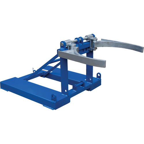 Fork Mounted Poly Drum Lifter, 30 - 55 US Gal. (25 - 45.8 Imperial Gal.) Drum Size, 1100 lbs./499 kg Cap. Trail Hammer and Bolt
