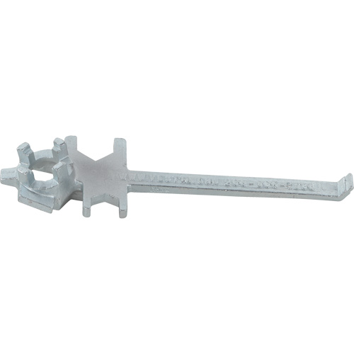 Cl&eacute; pour bouchon-&eacute;crou sp&eacute;cialis&eacute;e &agrave; un seul c&ocirc;t&eacute;, Ouverture de 1-1/2", Poign&eacute;e 7-1/2", Acier moul&eacute; au zinc Trail Hammer and Bolt