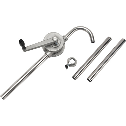 Rotary Type Drum Pump, Stainless Steel, Fits 55 Gal., 12 oz./Stroke Trail Hammer and Bolt