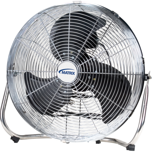 High-Velocity Floor Fan, Commercial, 3 Speed, 18" Diameter Trail Hammer and Bolt