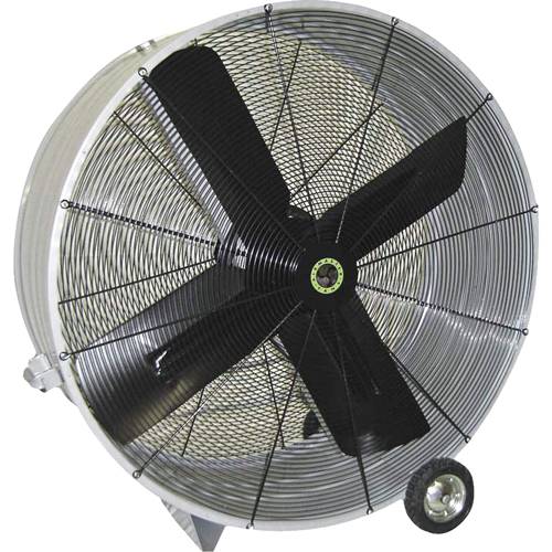 Belt Drive Drum Fans, Industrial, 1 Speed, 48" Diameter Trail Hammer and Bolt