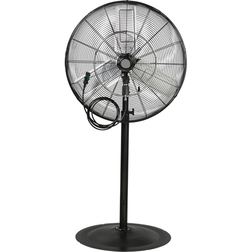 Waterproof Motor Misting & Oscillating Pedestal Fan, Heavy-Duty, 3 Speed, 30" Diameter Trail Hammer and Bolt