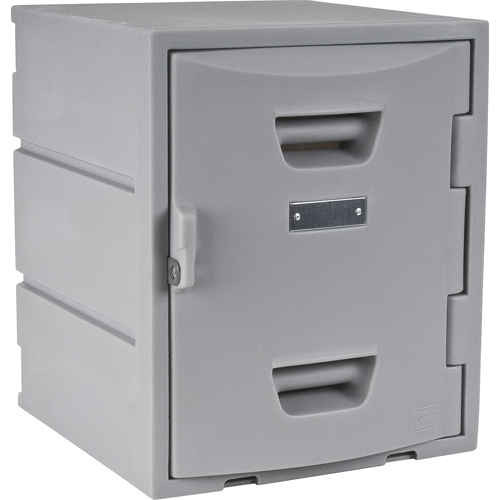 Locker, 15" x 15" x 18", Grey, Assembled Trail Hammer and Bolt