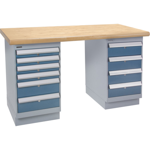 Heavy-Duty Workbench, Dual Drawers, 1500 lbs. Cap., 72" W x 36" D, 34" H Trail Hammer and Bolt