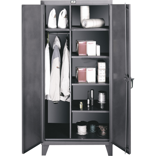 Armoires de rangement/penderies, Acier, 48" la x 24" p x 72" h, Gris Trail Hammer and Bolt