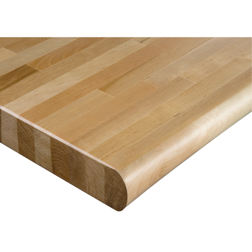 Dessus d'&eacute;tabli en bois dur stratifi&eacute;, 84" la x 36" p, Bordure Arrondi, &eacute;paisseur 1-3/4" Trail Hammer and Bolt
