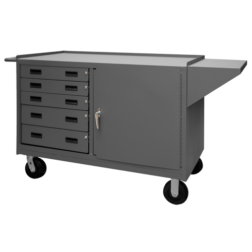 Mobile Workbench Cabinet, Steel Surface Trail Hammer and Bolt