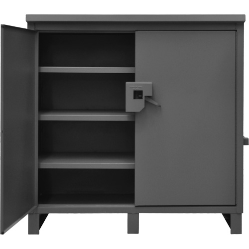 Lockable Jobsite Cabinet, Grey Trail Hammer and Bolt