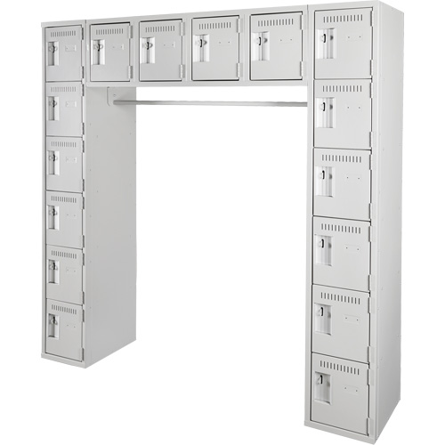 Assembled Archettes Clean Line Economy Lockers, 16 -tier, Bank of 3, 18" x 72" x 12", Steel Trail Hammer and Bolt