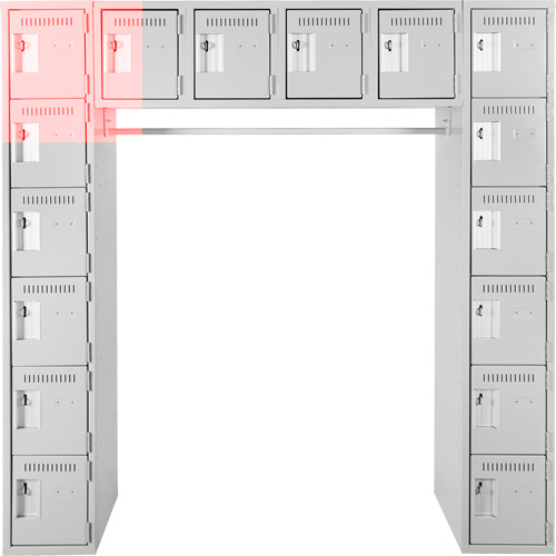 Assembled Archettes Clean Line Economy Lockers, 16 -tier, Bank of 3, 18" x 72" x 12", Steel Trail Hammer and Bolt
