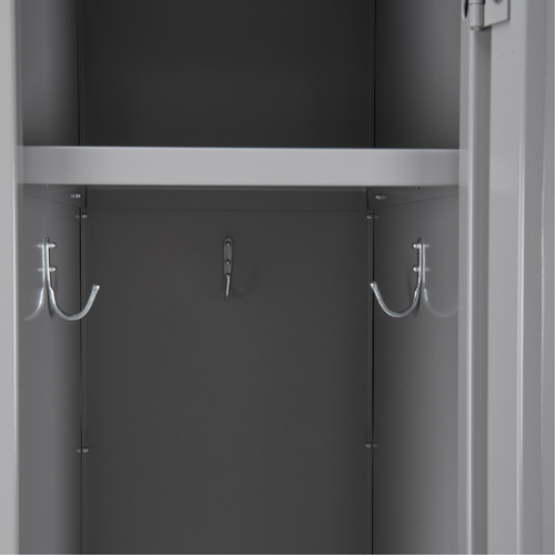 Clean Line Lockers, 3 -tier, Bank of 4, 48" x 18" x 82", Steel, Beige, Rivet (Assembled) Trail Hammer and Bolt