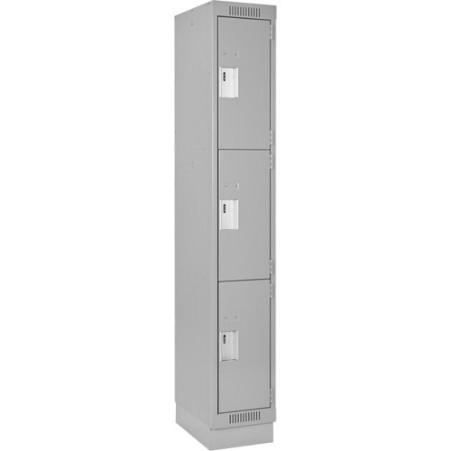 Casiers Clean Line, 3 niveaux, 12" x 18" x 76", Acier, Gris, Rivet (assembl&eacute;) Trail Hammer and Bolt