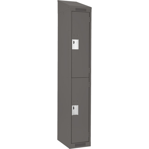 Casiers Clean Line, 2 niveaux, 12" x 18" x 78", Acier, Charbon, Rivet (assembl&eacute;) Trail Hammer and Bolt