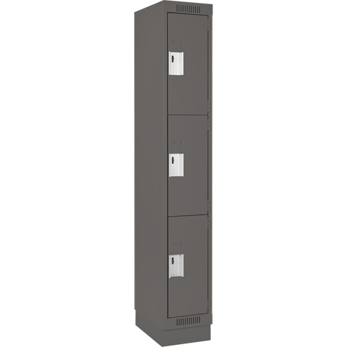 Casiers Clean Line, 3 niveaux, 12" x 18" x 76", Acier, Charbon, Rivet (assembl&eacute;) Trail Hammer and Bolt
