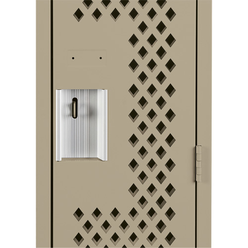 Clean Line Lockers, 12" x 12" x 72", Steel, Beige, Rivet (Assembled), Perforated Trail Hammer and Bolt