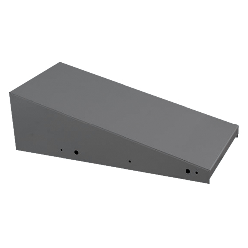 Clean Line Economy Lockers Slope Top, 4 Bank, 18" D x 48" W x 6" H, Steel Trail Hammer and Bolt