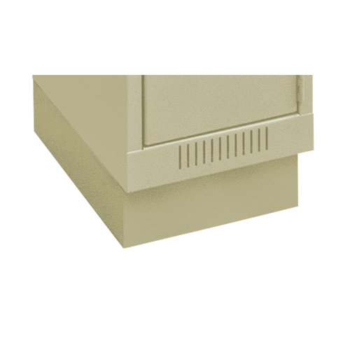Clean Line Economy Lockers Recessed Base, 4 Banks, 4" H x 48" W x 18" D, Beige, Steel Trail Hammer and Bolt