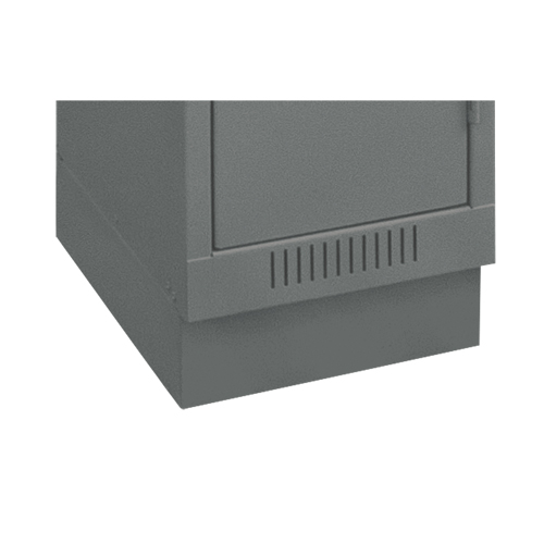 Clean Line Economy Lockers Recessed Base, 4 Banks, 4" H x 48" W x 18" D, Steel Trail Hammer and Bolt