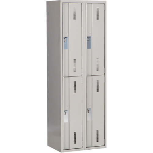 Casiers robustes Concorde, 2 niveaux, Bloc de 2, 24" x 18" x 72", Acier, Gris, Soud&eacute; (assembl&eacute;) Trail Hammer and Bolt