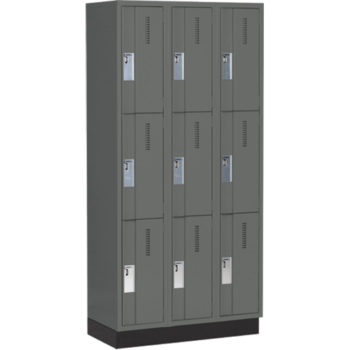 Casiers robustes Concorde, 3 niveaux, Bloc de 3, 36" x 18" x 76", Acier, Charbon, Soud&eacute; (assembl&eacute;) Trail Hammer and Bolt