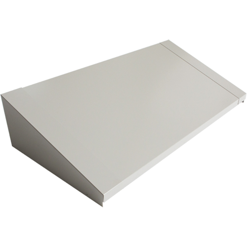 Dessus inclin&eacute; pour casiers robustes enti&egrave;rement soud&eacute; Concorde, Bloc de 3, 18" p x 36" la x 6" ha, Gris, Acier Trail Hammer and Bolt