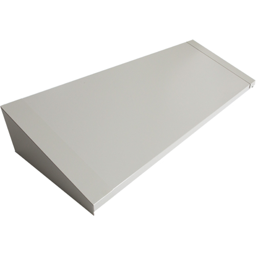 Dessus inclin&eacute; pour casiers robustes enti&egrave;rement soud&eacute; Concorde, Bloc de 4, 18" p x 48" la x 6" ha, Gris, Acier Trail Hammer and Bolt