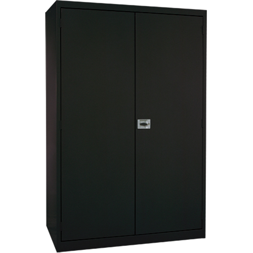 Deep Hi-Boy Storage Cabinet, Steel, 4 Shelves, 72" H x 36" W x 24" D, Black Trail Hammer and Bolt