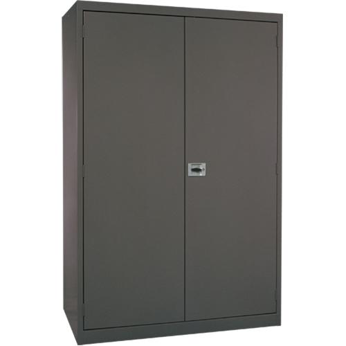 Deep Hi-Boy Storage Cabinet, Steel, 4 Shelves, 72" H x 36" W x 24" D, Charcoal Trail Hammer and Bolt