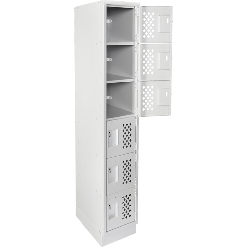 Petit casier perfor&eacute; Clean-Line, 6 niveaux, 15" x 72" x 12", Acier Trail Hammer and Bolt