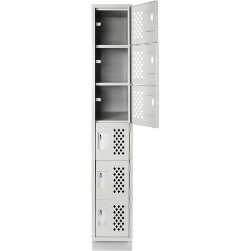 Petit casier perfor&eacute; Clean-Line, 6 niveaux, 15" x 72" x 12", Acier Trail Hammer and Bolt
