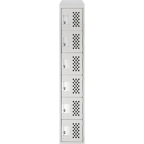 Petit casier perfor&eacute; Clean-Line, 6 niveaux, 12" x 72" x 12", Acier Trail Hammer and Bolt