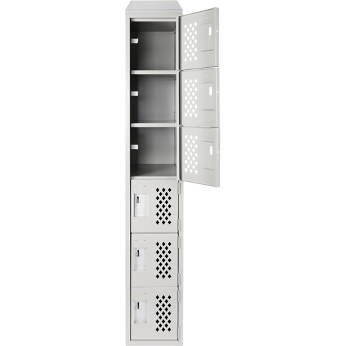 Petit casier perfor&eacute; Clean-Line, 6 niveaux, 12" x 72" x 12", Acier Trail Hammer and Bolt