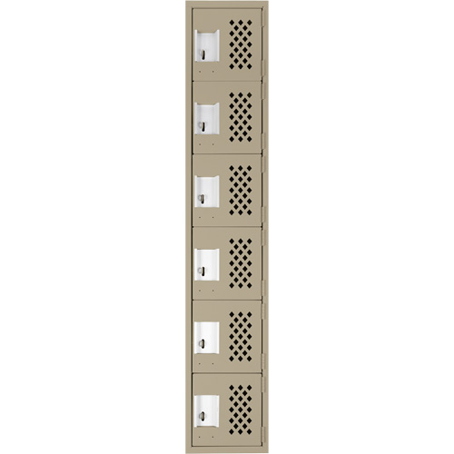 Petit casier perfor&eacute; Clean-Line, 6 niveaux, 12" x 72" x 12", Acier Trail Hammer and Bolt