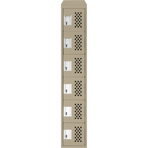 Petit casier perfor&eacute; Clean-Line, 6 niveaux, 12" x 72" x 12", Acier Trail Hammer and Bolt