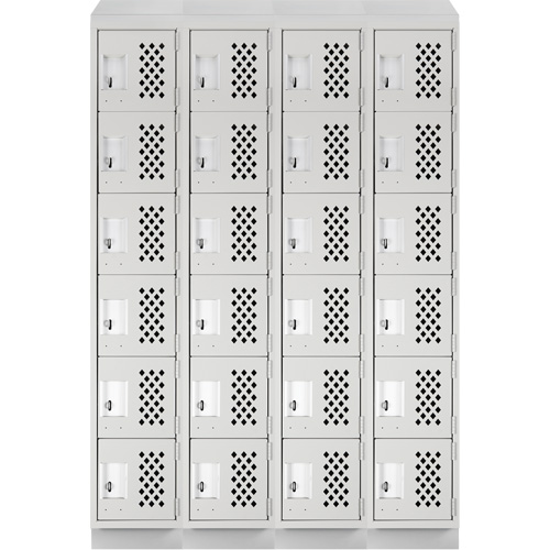 Casiers &eacute;conomiques perfor&eacute;s et assembl&eacute;s Clean Line, 6 niveaux, Bloc de 4, 18" x 72" x 12", Acier Trail Hammer and Bolt