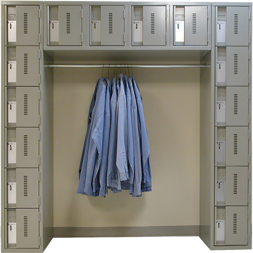 Archettes Concorde Heavy Duty Lockers, 16 -tier, Bank of 3, 18" x 72" x 72", Steel Trail Hammer and Bolt