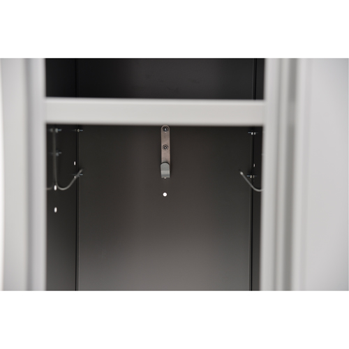 Lockers, 2 -tier, 12" x 18" x 72", Steel, Grey, Knocked Down Trail Hammer and Bolt