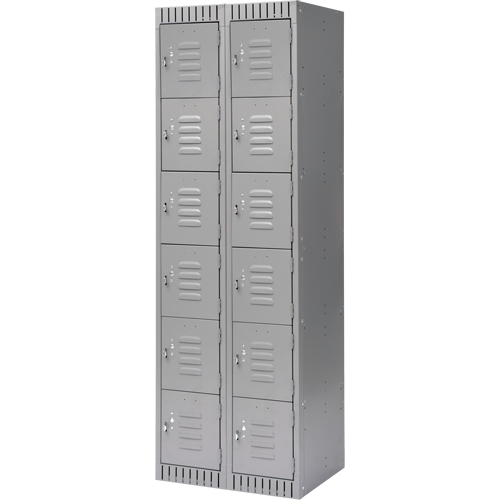 Casiers, 6 niveaux, Bloc de 2, 24" x 18" x 72", Acier, Gris, D&eacute;mont&eacute; Trail Hammer and Bolt