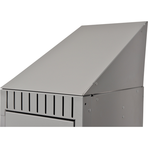 Dessus en pente, Bloc de 1, 18" p x 12" la x 10" ha, Gris, Acier Trail Hammer and Bolt