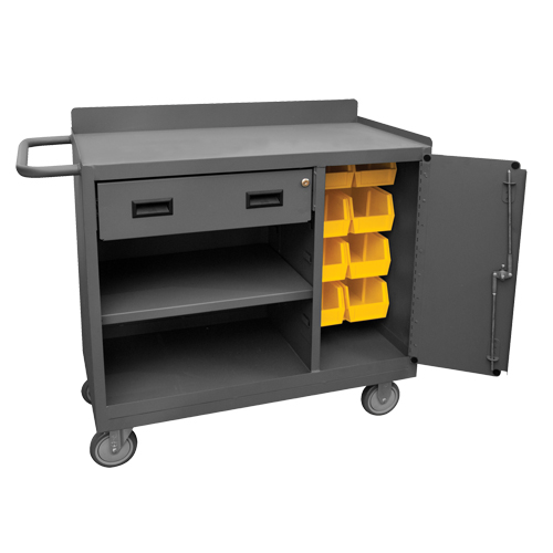 Mobile Workbench Cabinet, Steel Surface Trail Hammer and Bolt