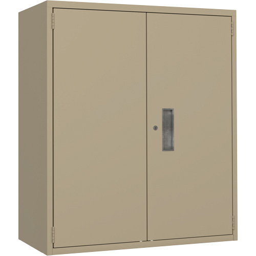 Armoire de rangement Lo-Boy, Acier, 2 Tablettes, 40" h x 36" la x 18" P, Beige Trail Hammer and Bolt