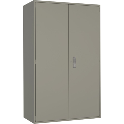 Armoire de rangement Hi-Boy tr&egrave;s large, Acier, 4 Tablettes, 72" h x 48" la x 24" P, Gris Trail Hammer and Bolt