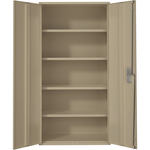 Armoire de rangement Hi-Boy, Acier, 4 Tablettes, 72" h x 36" la x 18" P, Beige Trail Hammer and Bolt