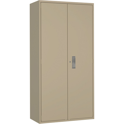 Armoire garde-robe, Acier, 36" la x 18" p x 72" h, Beige Trail Hammer and Bolt