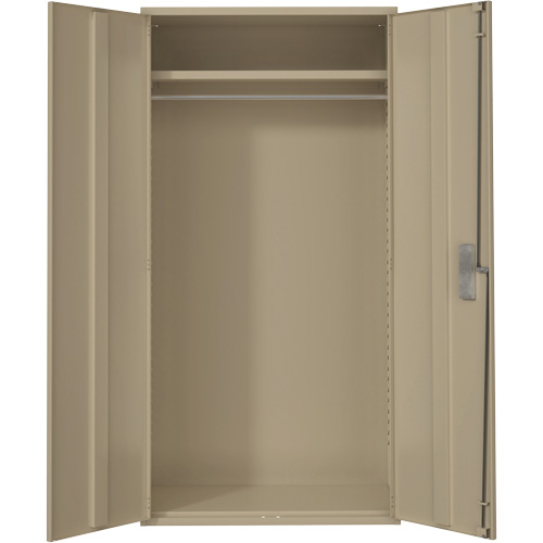 Armoire garde-robe, Acier, 36" la x 18" p x 72" h, Beige Trail Hammer and Bolt