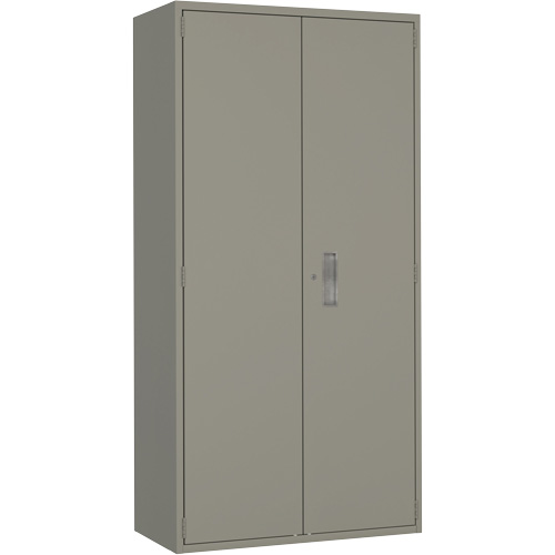 Armoire de rangements combin&eacute;s, Acier, 6 Tablettes, 72" h x 36" la x 18" P, Gris Trail Hammer and Bolt